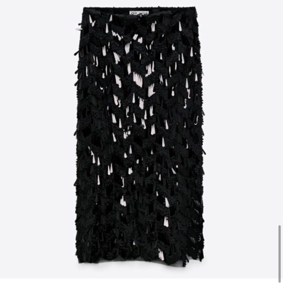 NWT ZARA SEQUIN MIDI SKIRT - Picture 5 of 5